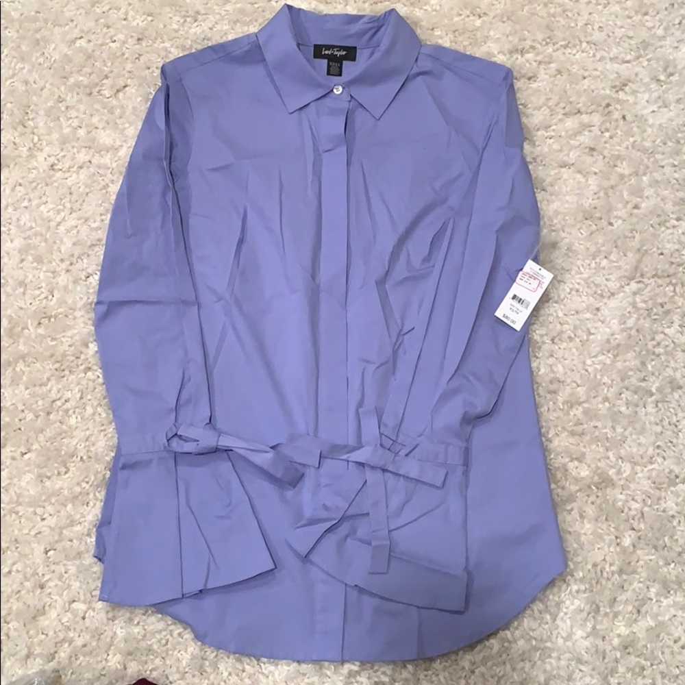 Women’s button down bell sleeve shirt